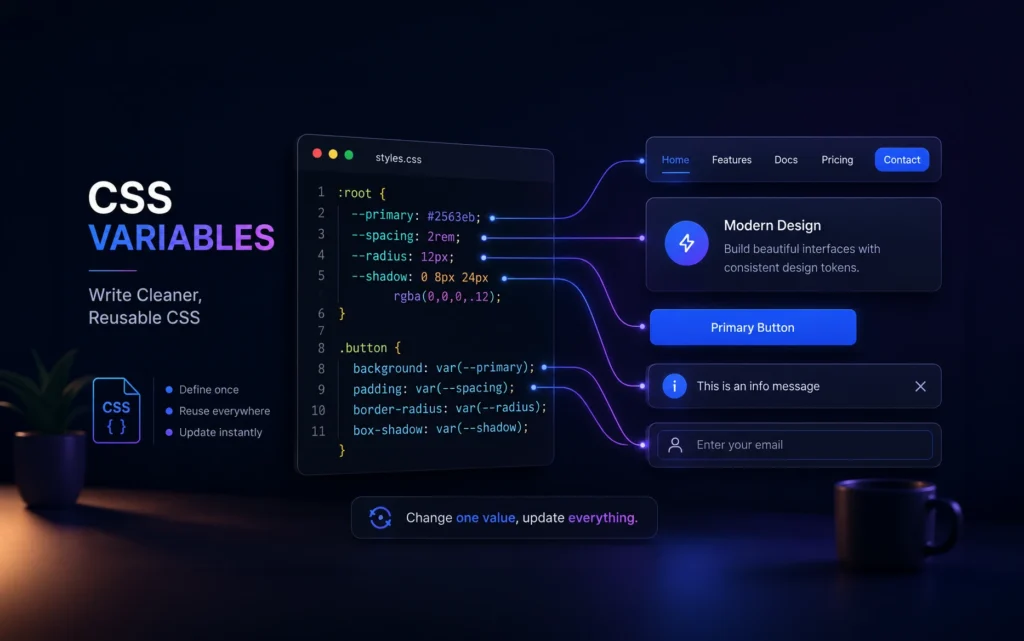 CSS Variables Explained: Write Cleaner, Reusable CSS with Custom Properties
