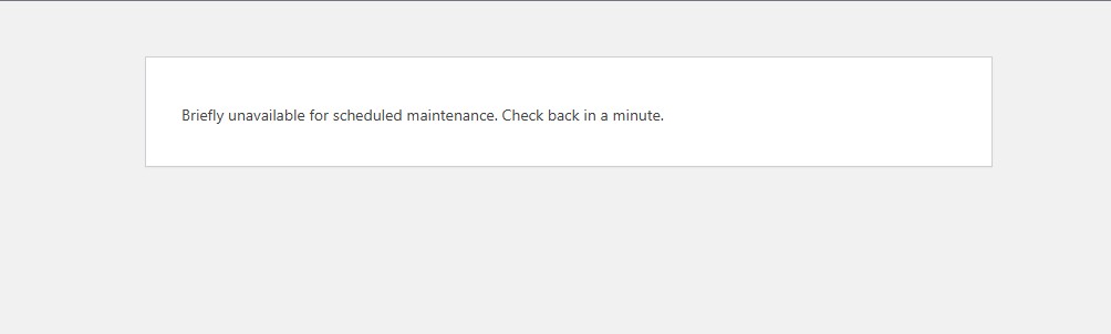 Stuck in Maintenance Mode