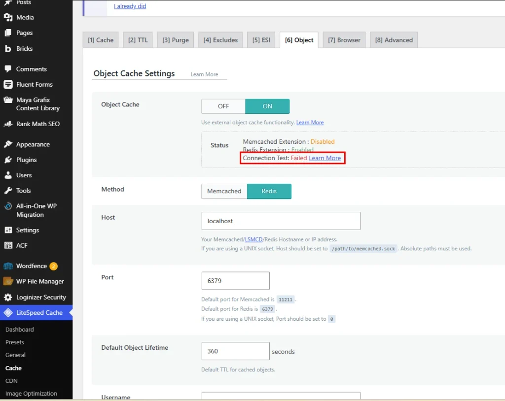 Persistent Object Cache WordPress Warning: How to Easily Fix It in Site Health 3 Enabling Object Cache in Lightspeed Cache