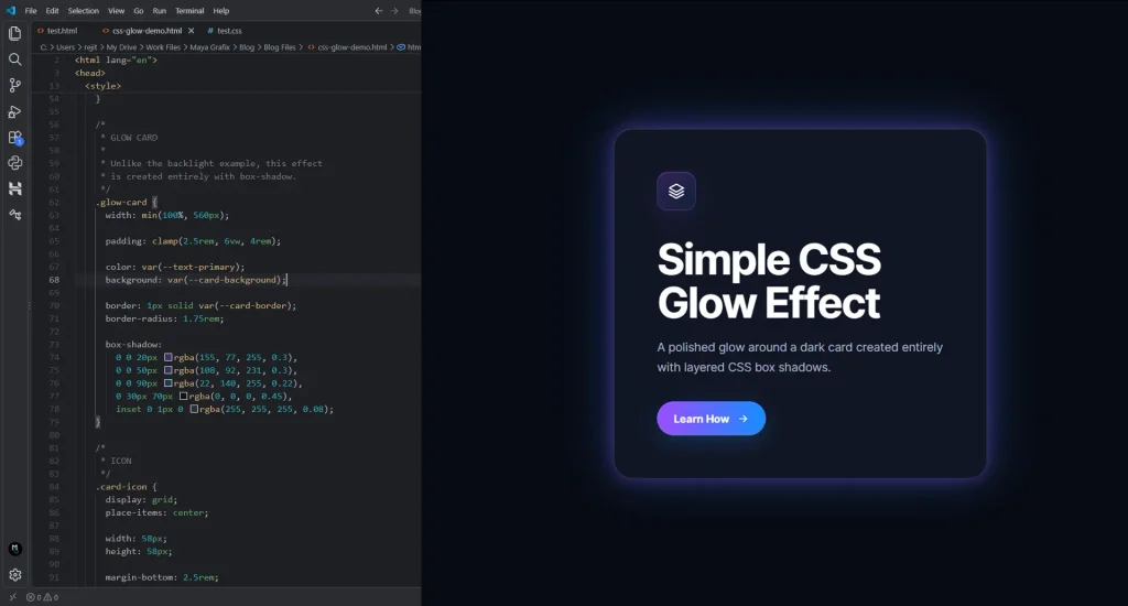 CSS Glow Effect