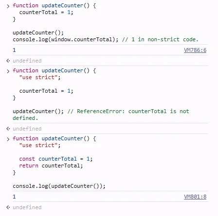 What Is “use strict” in jQuery? The Essential JavaScript Strict Mode Guide 2 Reference Error with code