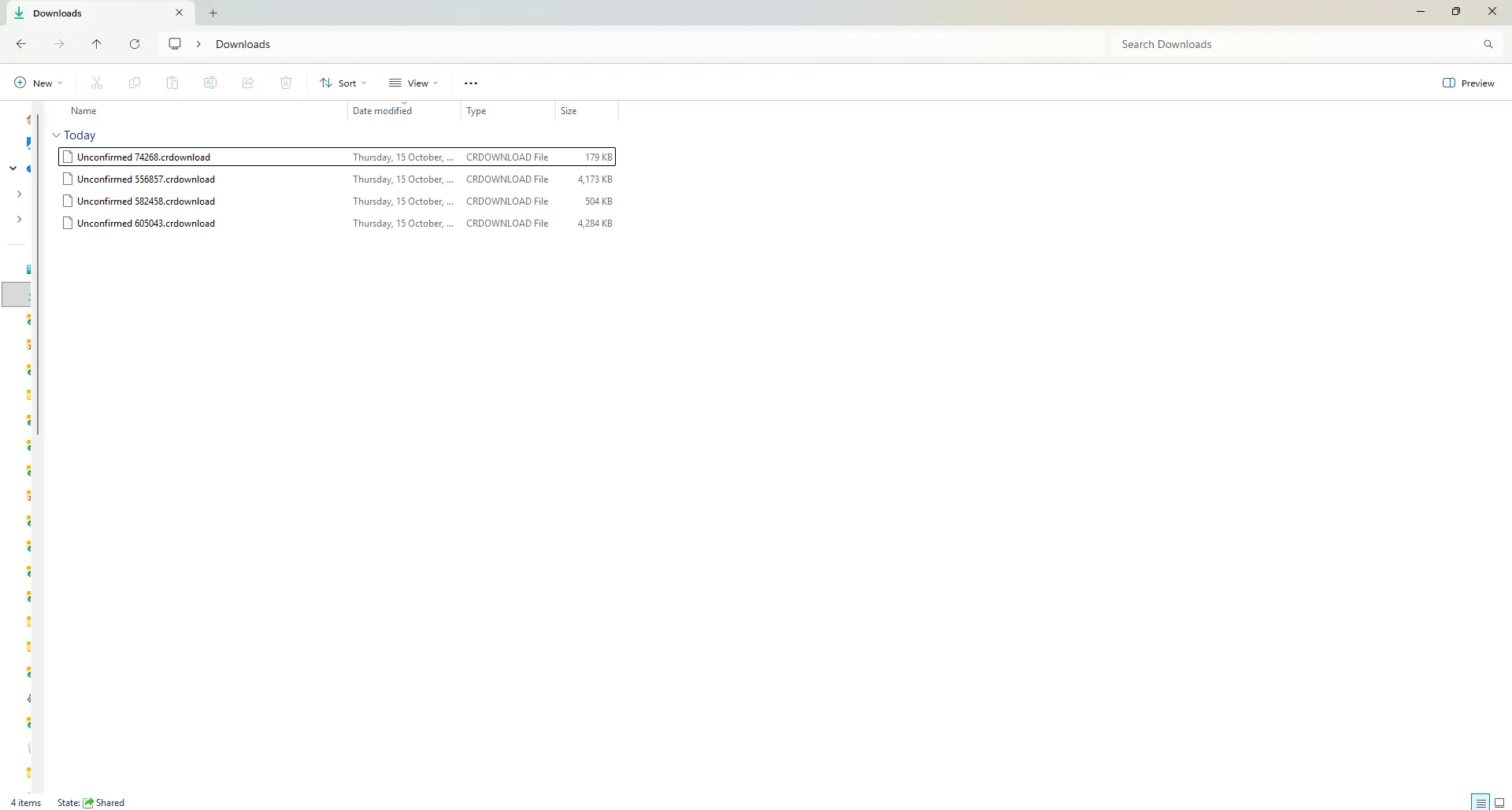 Google Drive Split Zip Files - Downloads folder