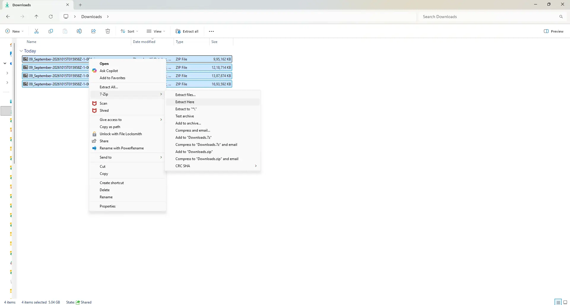 google drive split zip files 06