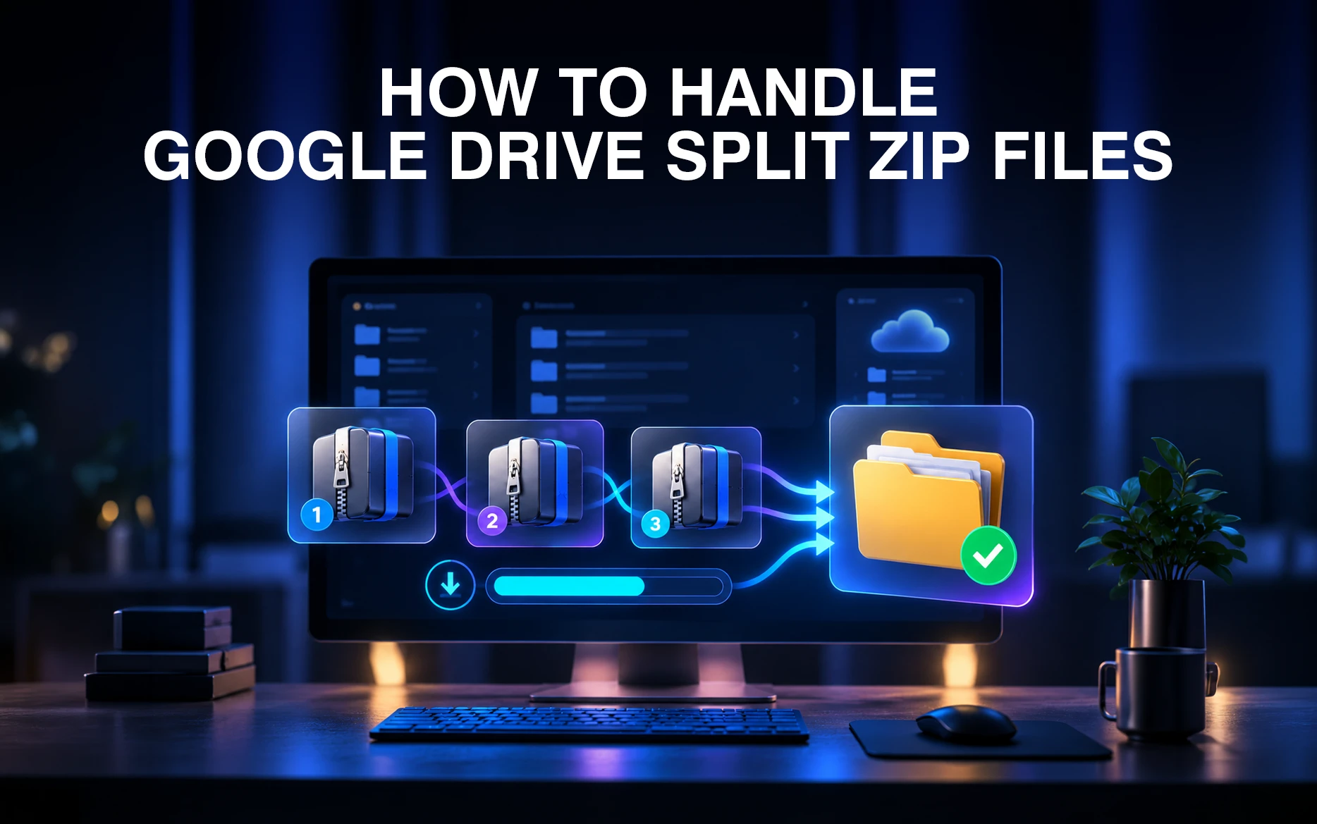 How to Download and Extract Google Drive Split ZIP Files on Windows