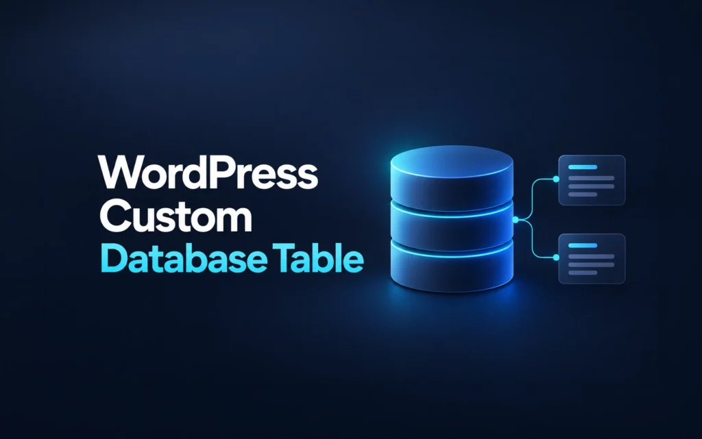 WordPress Custom Database Table for Forms and Photo Feedback