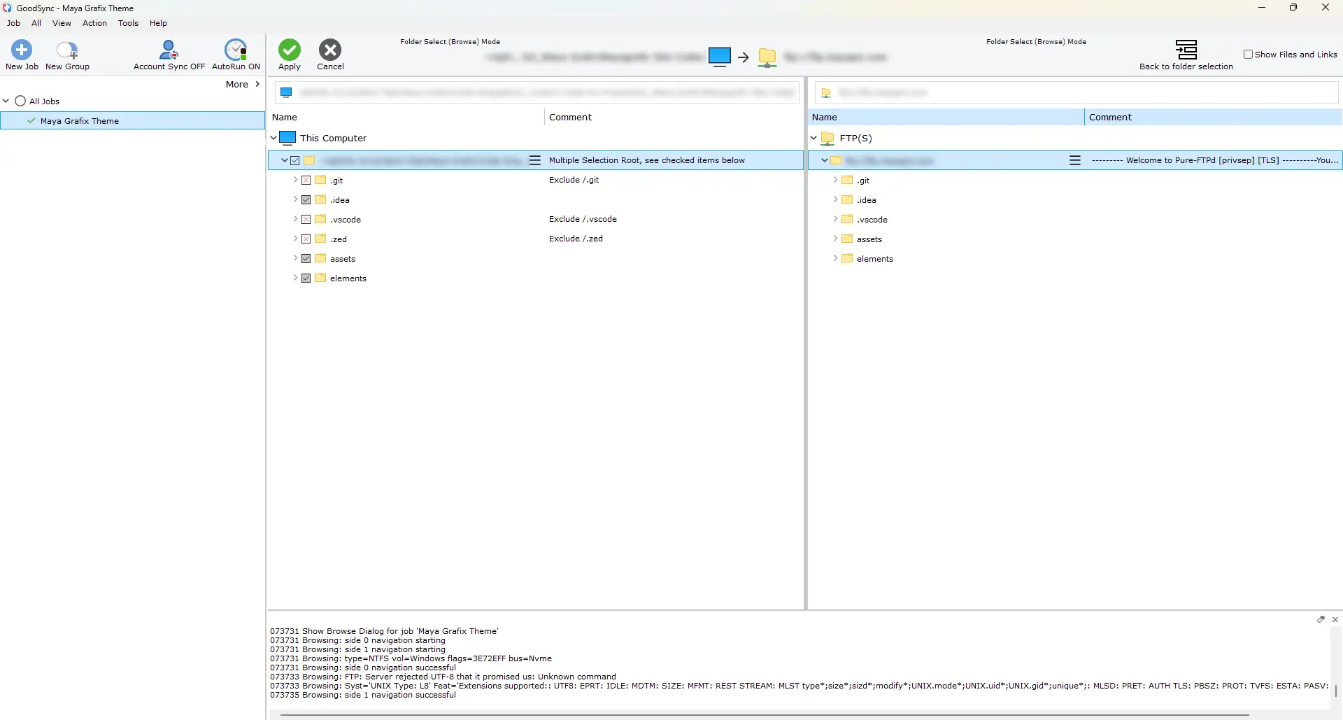 Goodsync Sync Screen
